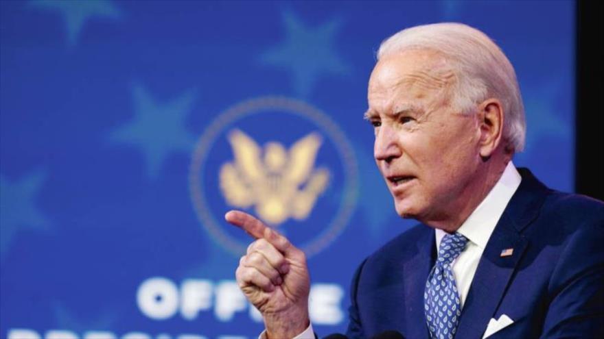 Presidente electo de EE.UU., Joe Biden, habla en el Teatro de Queen, en Wilmington en el estado de Delaware, 22 de diciembre de 2020. (Foto: AP)