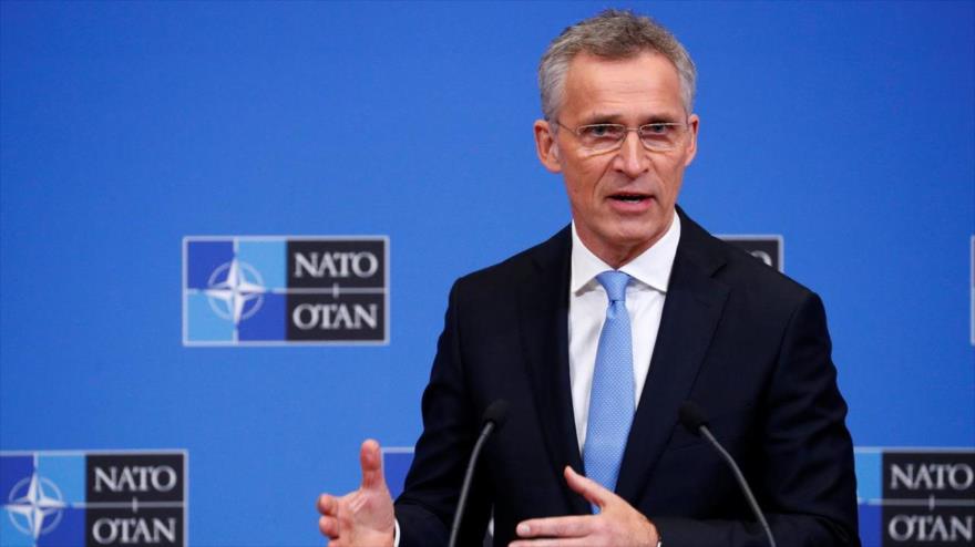 Secretario general de OTAN, Jens Stoltenberg, habla en una rueda de prensa en Bruselas, 14 de febrero de 2019. (Foto: Reuters)