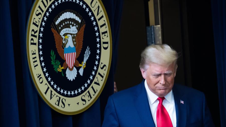 El presidente de EE.UU., Donald Trump, tras una reunión en la Casa Blanca en Washington D.C., la capital, 1 de enero de 2021. (Foto: AFP)