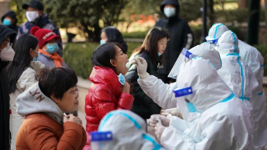 Test de coronavirus a ciudadanos de Shijiazhaung, cerca de Pekín (capital de China).