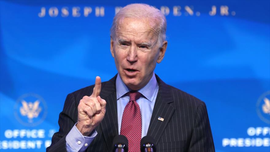 El presidente electo de EE.UU., Joe Biden, ofrece una rueda de prensa en Wilmington (Delaware), 8 de enero de 2021. (Foto: AFP)