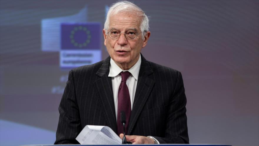  El jefe de la Diplomacia de la UE, Josep Borrell, ofrece una conferencia de prensa en Bruselas, Bélgica, 16 de diciembre de 2020. (Foto: AFP)