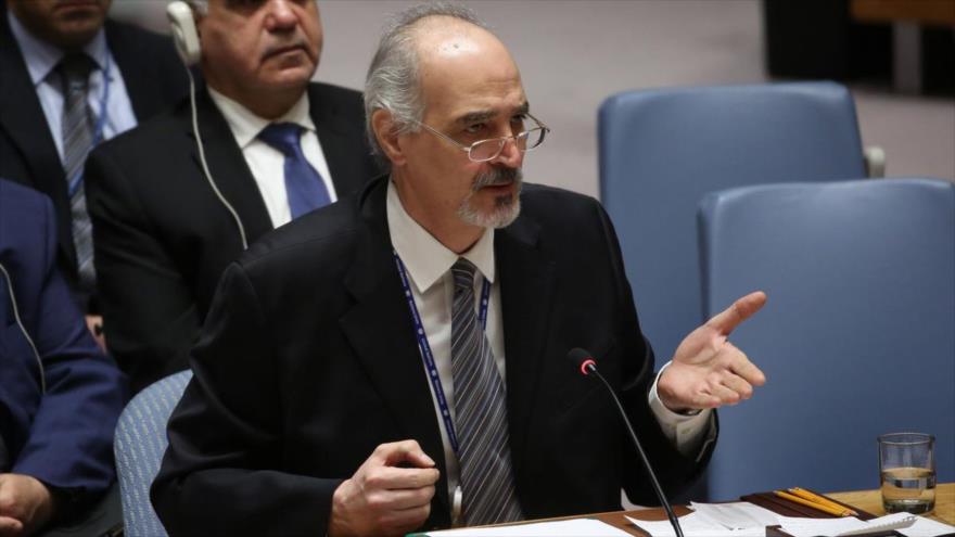El representante permanente sirio ante la Organización de las Naciones Unidas (ONU), Bashar al-Yafari.