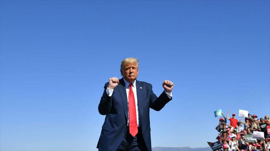 El presidente saliente de Estados Unidos, Donald Trump, durante un mitin en el estado de Arizona, 19 de octubre de 2020. (Foto: AFP)