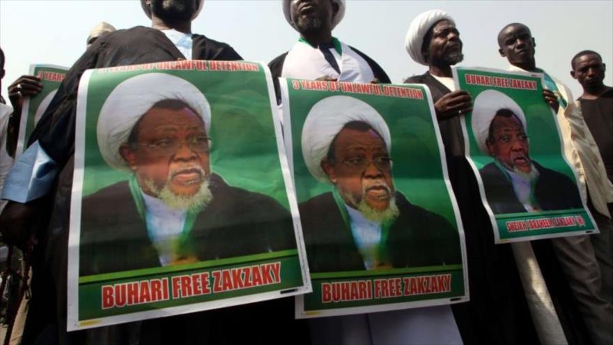 Nigerianos protestan para exigir la liberación de su líder musulmán, el sheij Ibrahim al-Zakzaky, en Abuya, la capital, 22 de enero de 2019. (Foto: AFP)