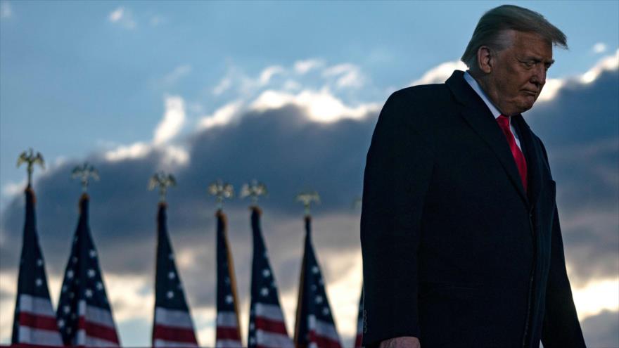 El expresidente de EE.UU. Donald Trump en Maryland, 20 de enero de 2021. (Foto: AFP)