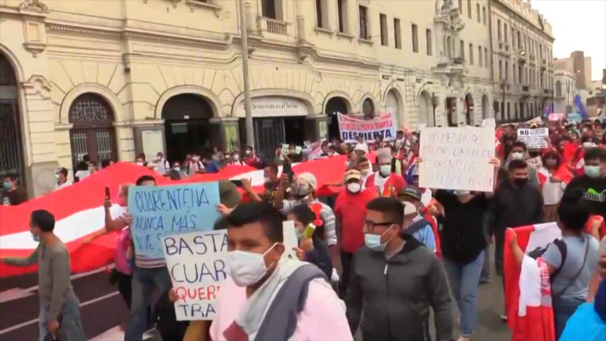 Muera la cuarentena: Peruanos rechazan restricciones por COVID-19 | HISPANTV