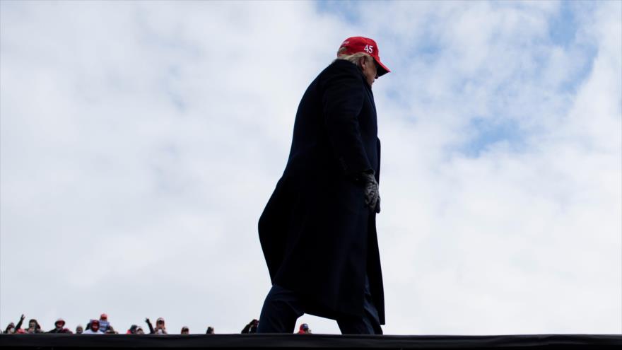 Expresidente de EE.UU. Donald Trump después de un mitin electoral en Míchigan, 1 de noviembre de 2020. (Foto: AFP)