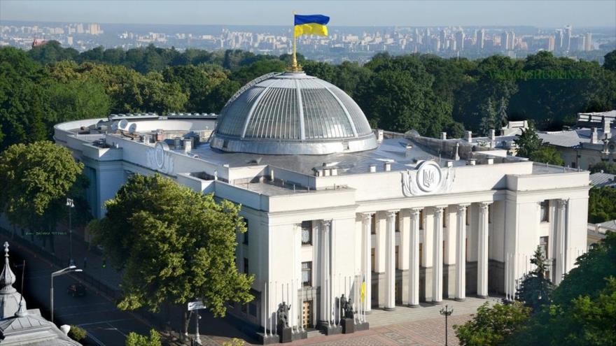 Sede del Parlamento de Ucrania (la Rada Suprema), localizado en Kiev, capital de Ucrania.