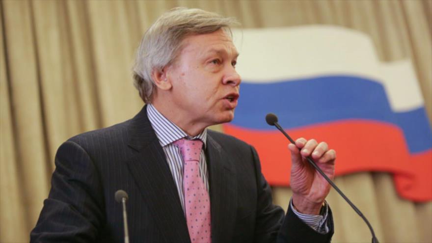 El presidente del Comité de Política de Información del Consejo de la Federación Rusa, Alexéi Pushkov.