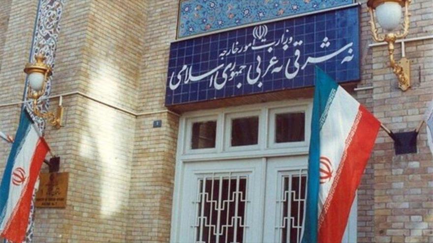 El edificio de la Cancillería de Irán en Teherán, capital.