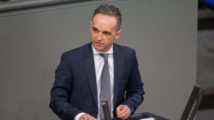 El ministro de Asuntos Exteriores de Alemania, Heiko Maas, durante su intervención ante el Parlamento germano (Bundestag), 10 de febrero de 2020.