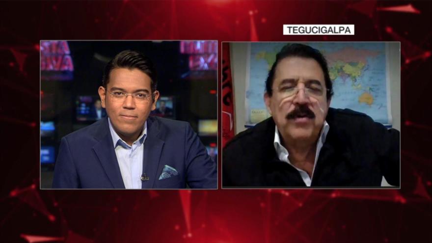 Zelaya en entrevista con HispanTV denucnia las políticas de EEUU