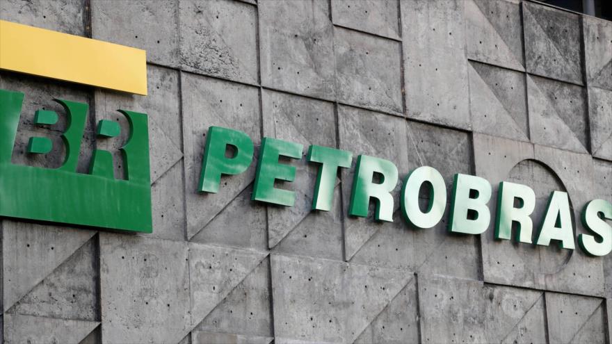 La fachada del edificio del estatal Petrobras.