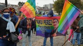 Pérez y cientos de indígenas denuncian en Quito fraude electoral