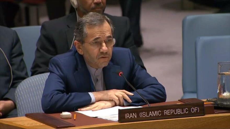 El representante permanente de Irán ante las Naciones Unidas, Mayid Tajt Ravanchi.