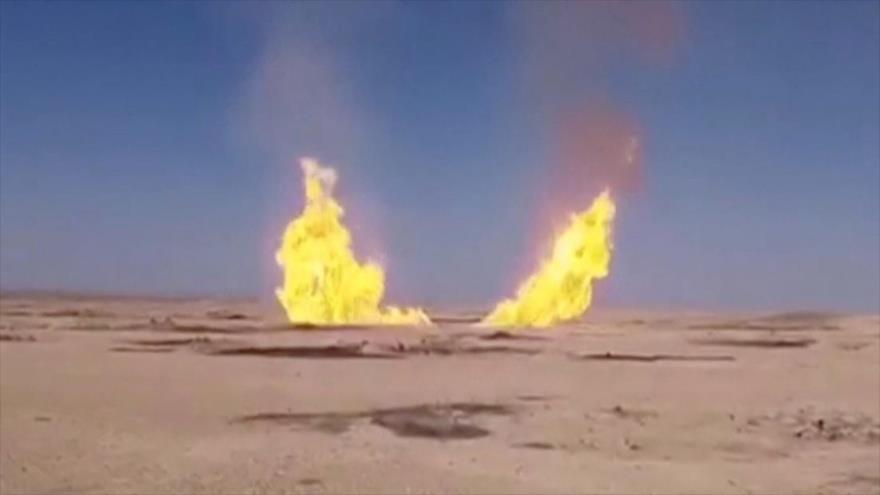 Vídeo: Incendio sacude gasoducto sirio tras un ataque de sabotaje | HISPANTV