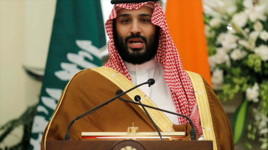 
El príncipe heredero de Arabia Saudí, Muhamad bin Salman Al Saud, habla durante un acto en Riad, la capital. (Foto: Reuters)