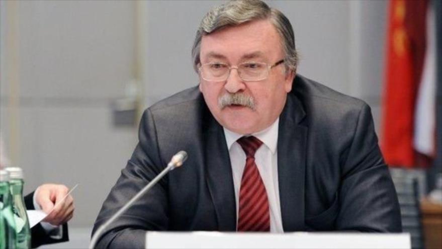 El representante permanente de Rusia ante las organizaciones internacionales radicadas en Viena (capital de Austria), Mijaíl Uliánov.