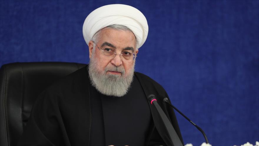 El presidente de Irán, Hasan Rohani, habla durante un acto en Teherán, la capital, 4 de marzo de 2021. (Foto: President.ir)