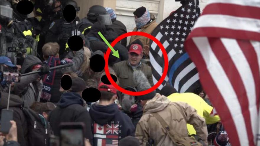 Imagen captada revela la participación de Federico Klein en el asalto del Capitolio del pasado 6 de enero. (Foto: Departamento de Justicia de EE.UU.)