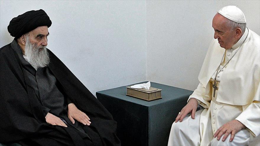 El papa Francisco se reúne con ayatolá Sistani en Nayaf, Irak