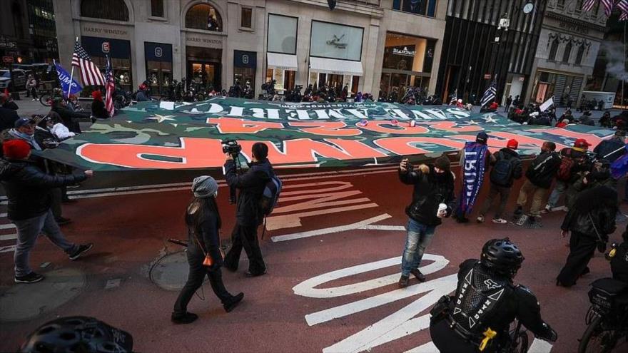 Vídeo: Simpatizantes de Trump, Antifa y BLM chocan en Manhattan