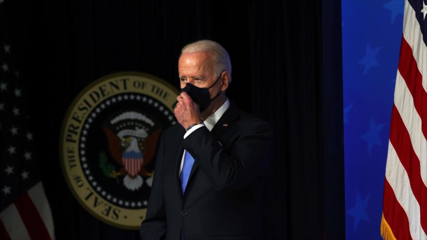 El presidente de EE.UU., Joe Biden, en un acto en la Oficina Ejecutiva de Eisenhower, Washington D.C., 10 de marzo de 2021. (Foto: AFP)