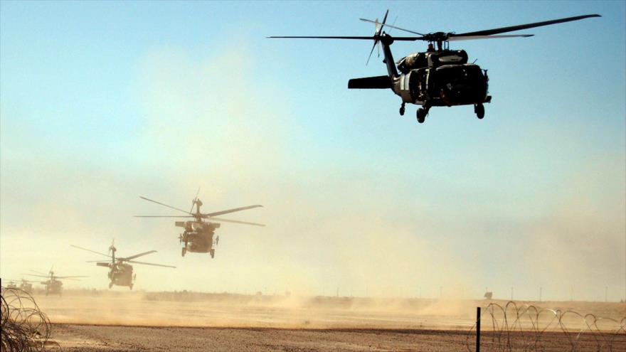Helicópteros de EE.UU. en Bagdad, la capital de Irak. (Foto: AFP)