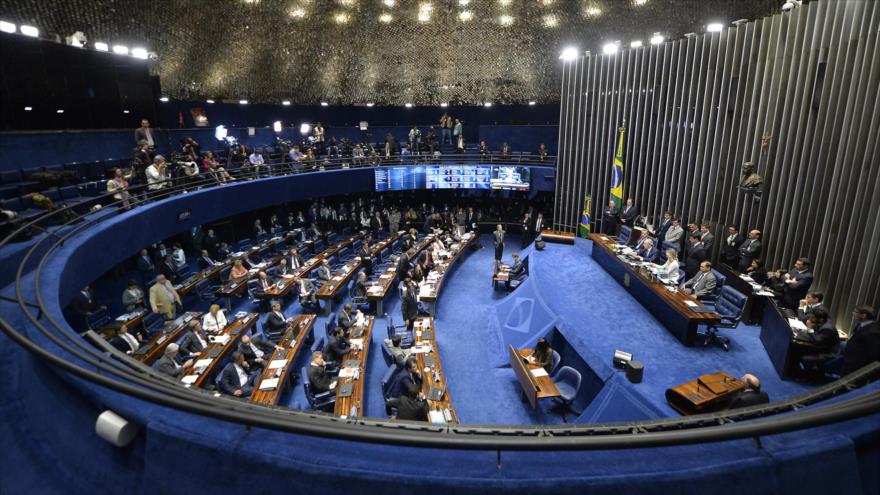 La sede del Senado de Brasil, situada en Brasilia, la capital.