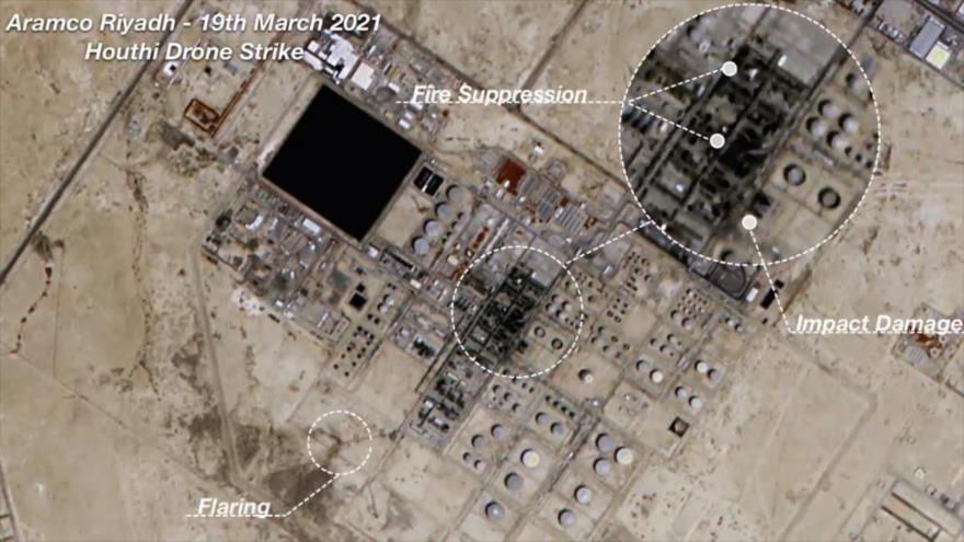Mapa satelital desvela gran daño dejado por ataque yemení a Aramco | HISPANTV