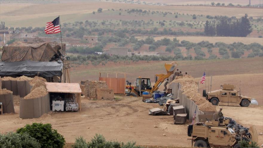 Una base estadounidense en Manbij, en la campiña norteña de Alepo, mayo de 2018 (Fuente: Reuters)
