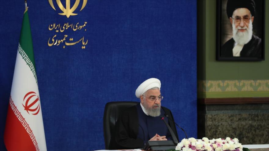 El presidente de Irán, Hasan Rohani, habla en el Comité Nacional para la lucha contra el nuevo coronavirus, 27 de marzo de 2021. (Foto: President.ir)