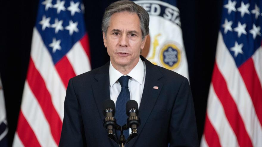 El secretario de Estado de EE.UU., Antony Blinken, en el Departamento de Estado de los Estados Unidos en Washington, 4 de febrero 2021. (Foto: AFP)