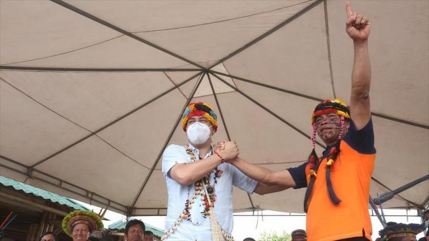 Líder de indígenas de la Amazonía ofrece respaldo absoluto a Arauz