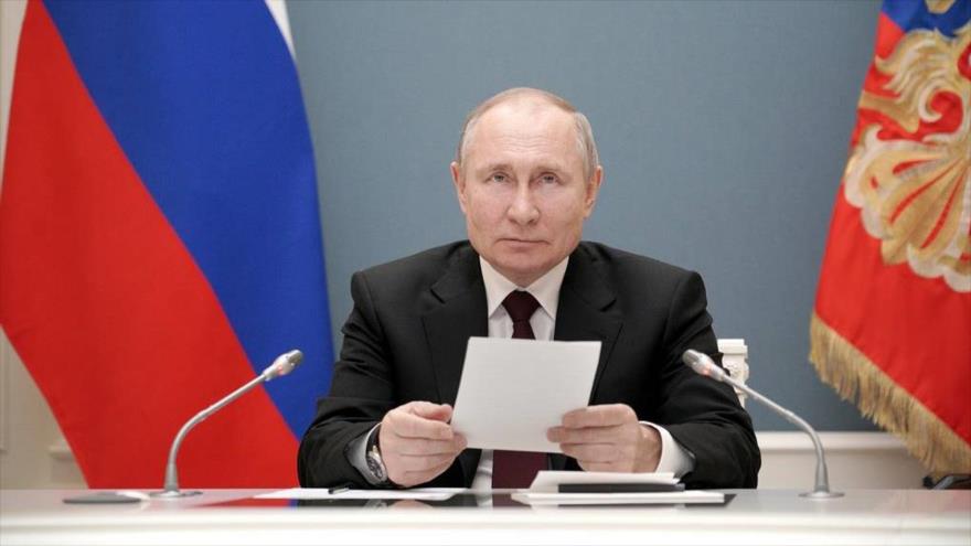 El presidente de Rusia, Vladimir Putin, en su despacho del Kremlin. (Foto: TASS)