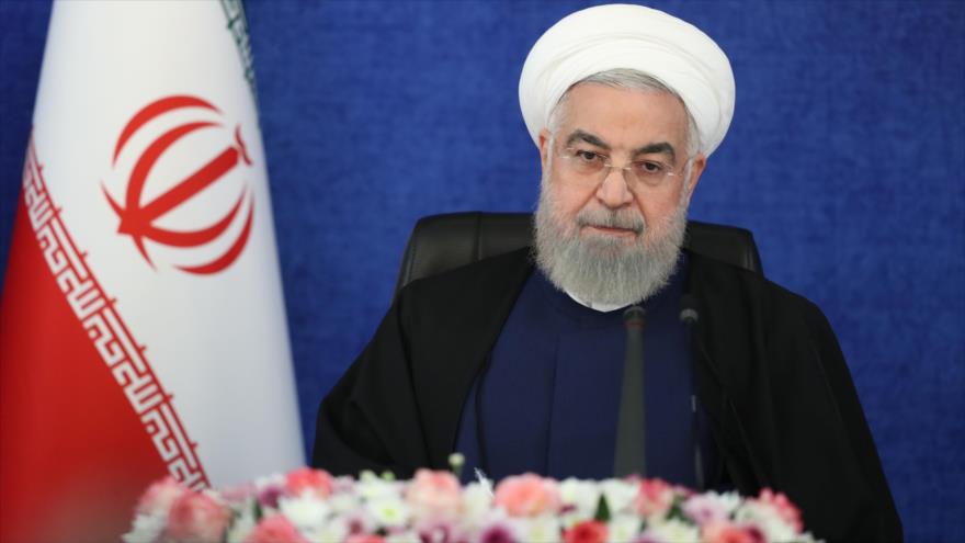 El presidente de Irán, Hasan Rohani, en la ceremonia de inauguración de algunos proyectos nacionales, Teherán, 8 de abril de 2021. (Foto: president.ir)