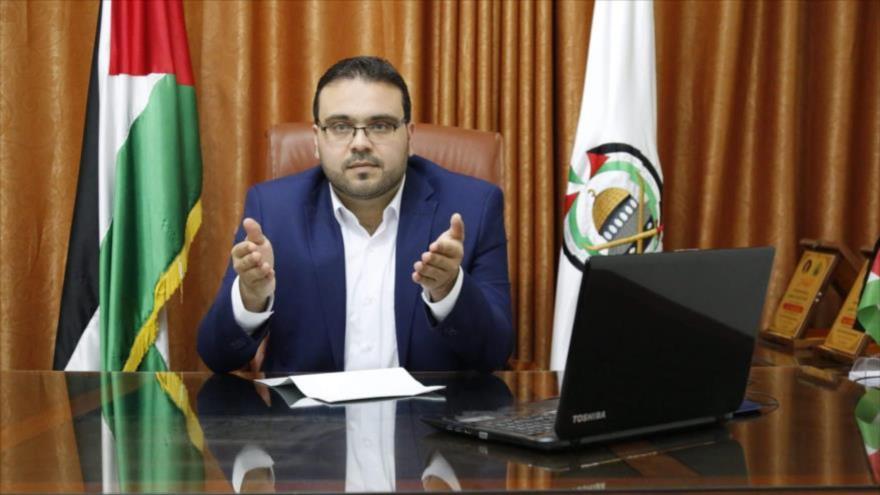 Hazem Qasem, un portavoz del Movimiento de Resistencia Islámica de Palestina (HAMAS).
