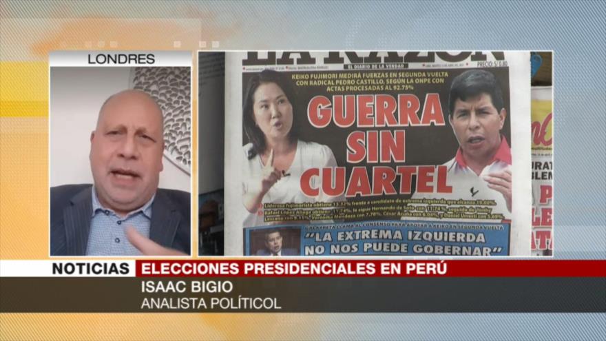 Bigio: Castillo puede derrotar a Keiko en balotaje en Perú