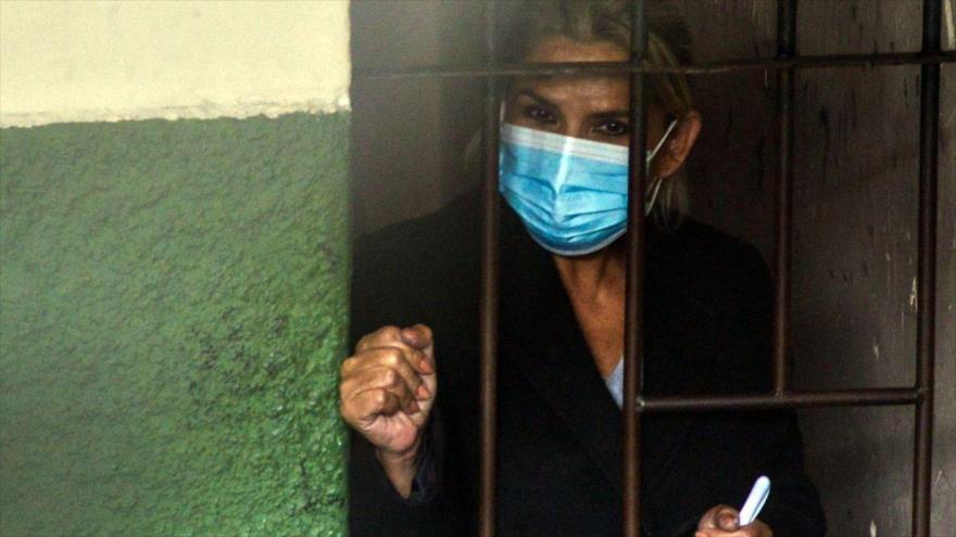 La expresidenta de facto de Bolivia, Jeanine Añez, en la cárcel. (Foto: Reuters)
