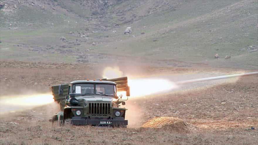 Un ejercicio militar de las Fuerzas Armadas de Kirguistán.