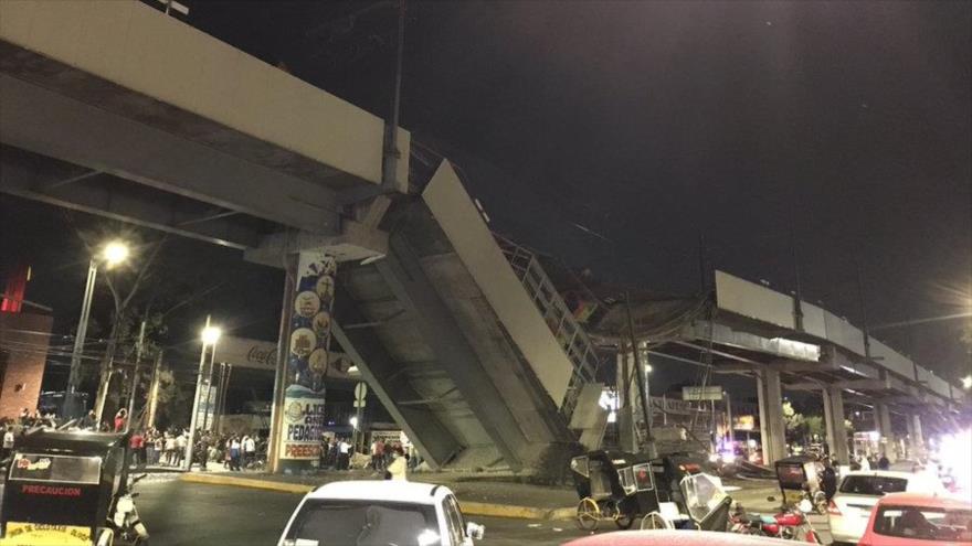 Vídeo: Desplome de un puente del metro deja 20 muertos en México 