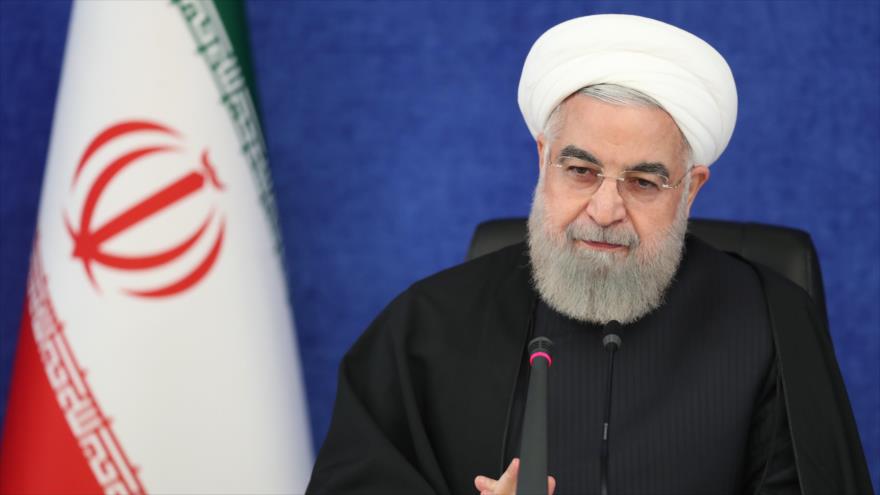 El presidente de Irán, Hasan Rohani, durante una reunión para inaugurar unos proyectos educativos, 6 de mayo de 2021. (Foto: President.ir)