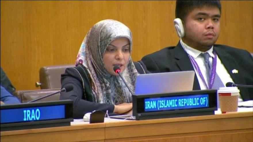 La representante permanente adjunta de Irán ante las Naciones Unidas, Zahra Ershadi.