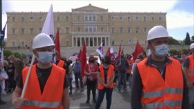 Acuden a la huelga en Grecia para protestar contra nueva ley laboral