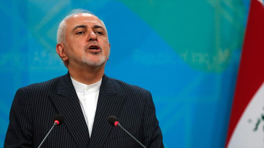 El canciller de Irán, Mohamad Yavad Zarif, durante una conferencia de prensa en Bagdad, capital de Irak, 26 de abril de 2021. (Foto: AFP)