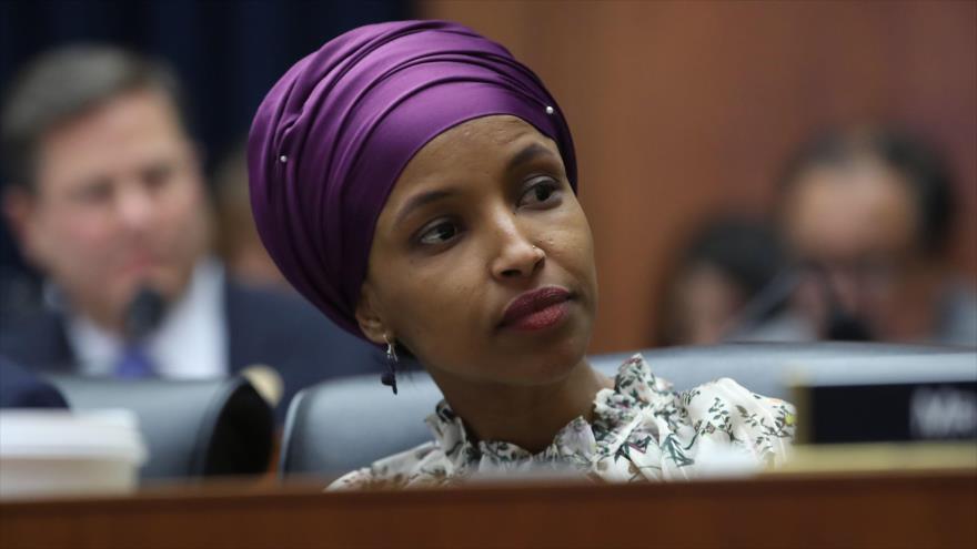 La congresista estadounidense Ilhan Omar durante un acto en la Oficina de la Casa Rayburn, en Washington D.C., 6 de marzo de 2019. (Foto: AFP)