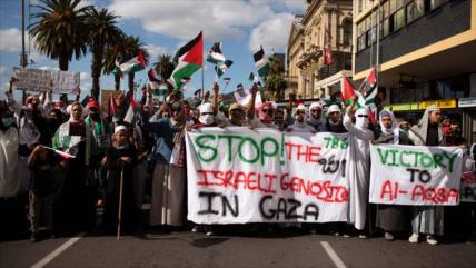 Vídeo: Sudafricanos solicitan el cierre de la embajada de Israel