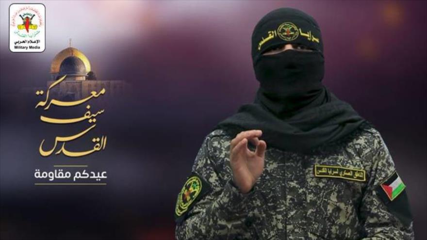 Abu Hamza, portavoz de las Brigadas Al-Quds, rama militar de la Yihad Islámica Palestina.