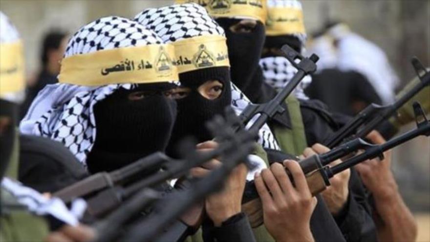 Las Brigadas de los Mártires de Al-Aqsa, rama militar del Movimiento Palestino de Liberación Nacional (Al-Fatah).